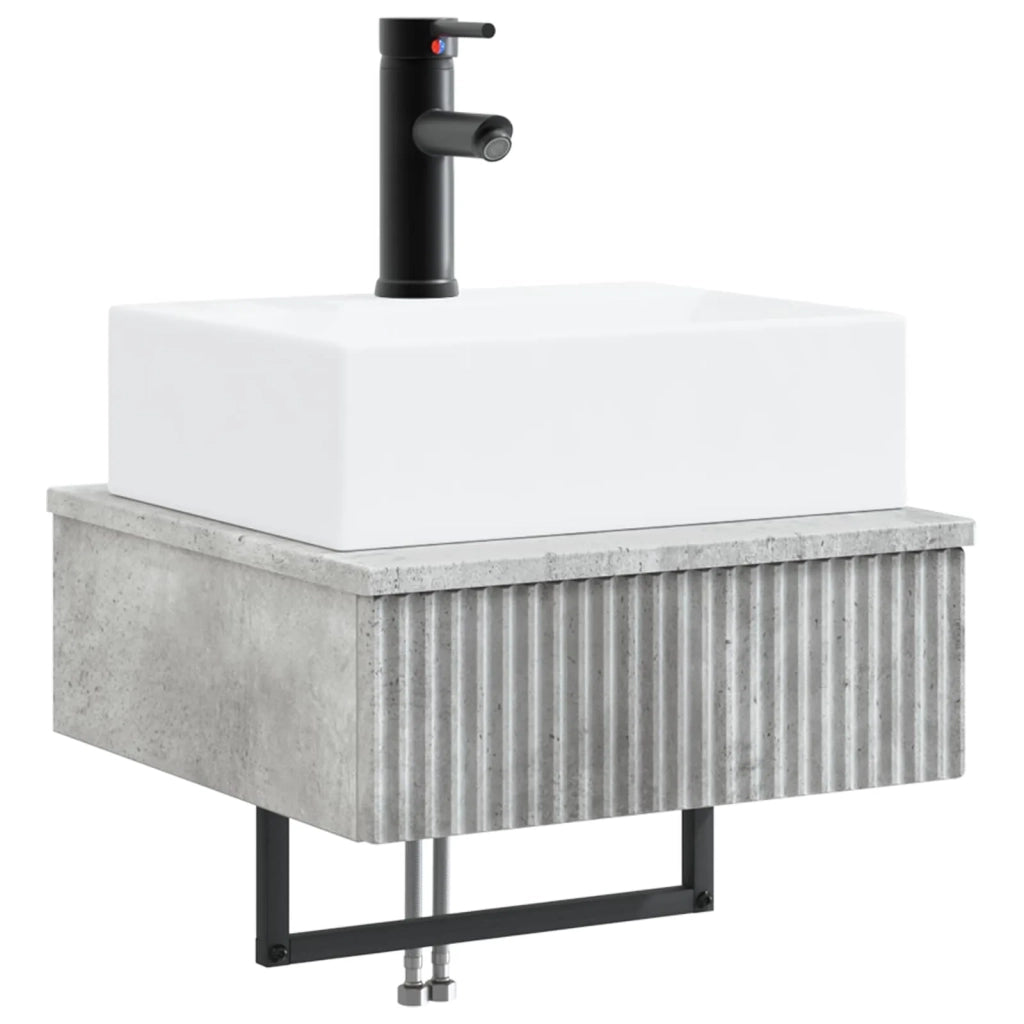 Lavabo da Parete Grigio Cemento 40 x 41 x 39 cm CFW7798062