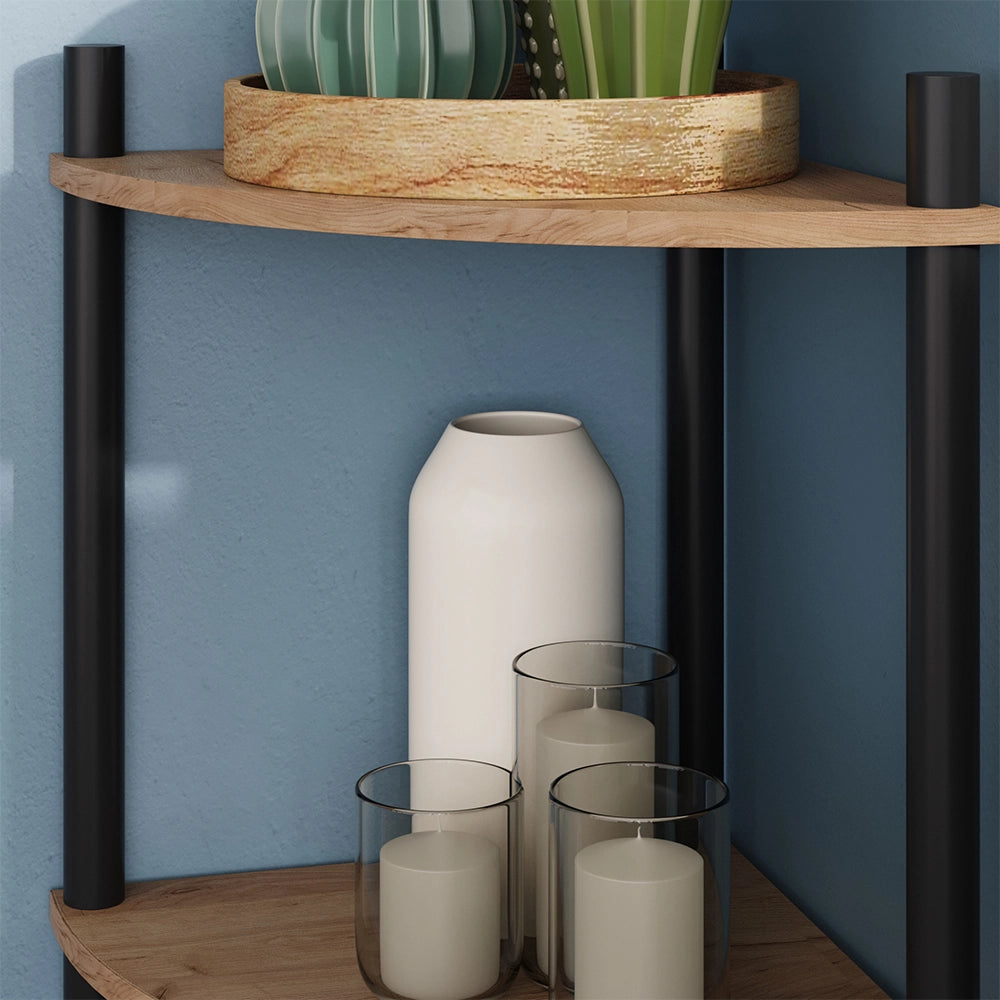 Vicco Libreria Quercia dorata/antracite 29 x 72 cm con 3 vani portaoggetti