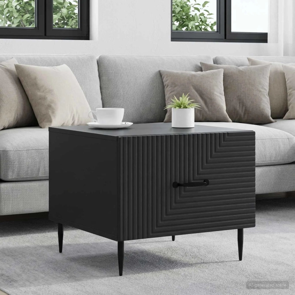 Tavolino da salotto Nero 49 x 50 x 40 cm Legno ingegnerizzato 894966
