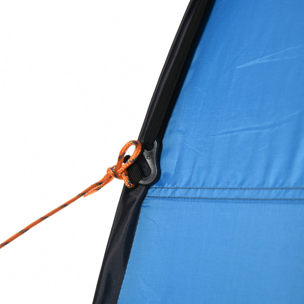 Tenda da Doccia Pop Up Impermeabile 126x124x189 cm con Porta a Cerniera Blu