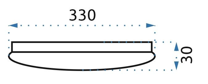 Lampada Plafon 33cm Rotonda Soffitto 18w APP756-1C Bianca