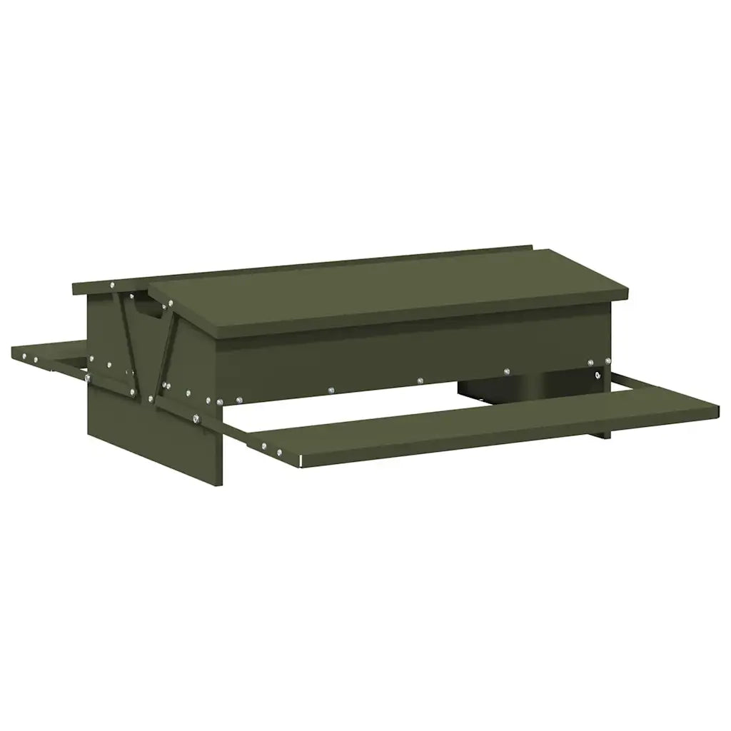 Mangiatore a Pedale per Pollo Verde oliva 75 x 53 x 20,5 cm CFW5501993