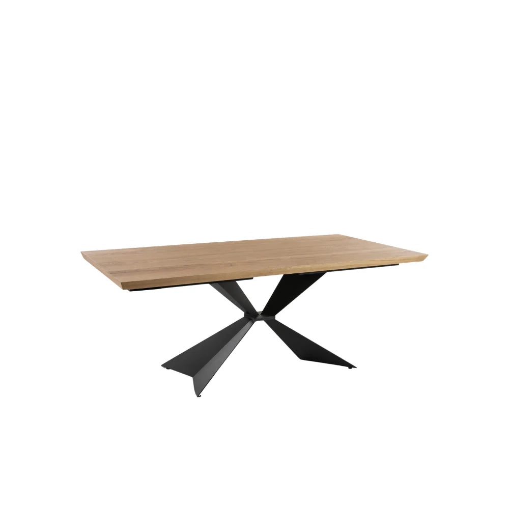 Tavolo da pranzo allungabile in legno impiallacciato rovere naturale Taurus 160-240x90 cm fino a 10 posti Made in Italy | Duzzle