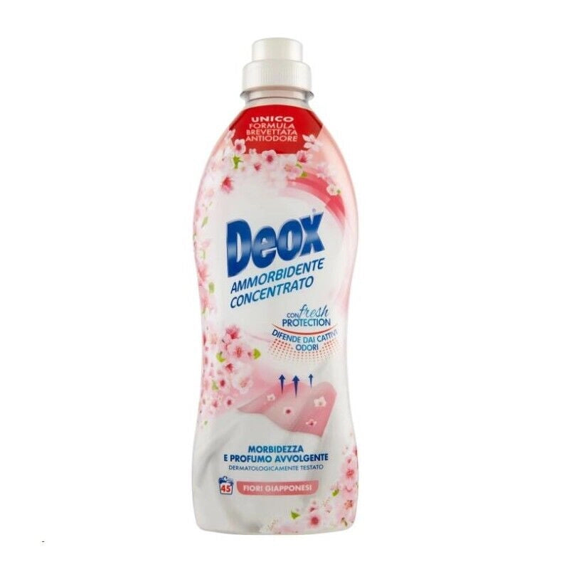 DEOX SET 8 CONFEZIONI AMMORBIDENTE CONCENTRATO LAVATRICE FIORI GIAPPONESI 360 LAVAGGI 900 ML L'UNO