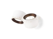 NASSO applique a Parete 2 Luci attacco GX53 Biemissiva Tonda bronzo 23x12cm
