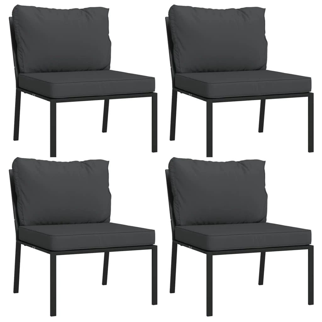 Set di mobili da giardino per esterni da 9 pezzi con cuscini grigio acciaio 02_0017978