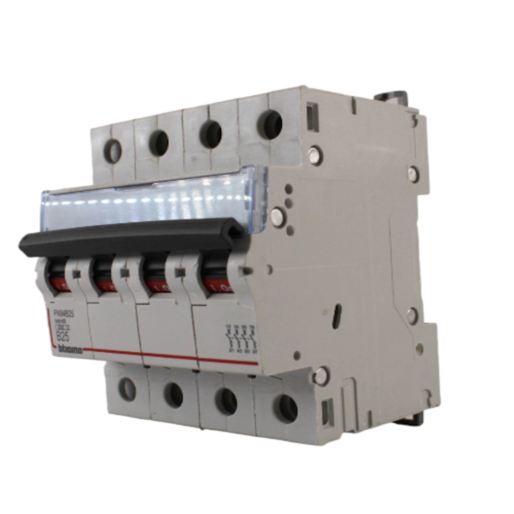 Interruttore magnetotermico 4 poli 4 moduli 25A 6KA curva B Bticino
