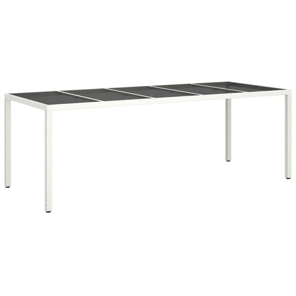 Set da Pranzo da Giardino 9 pz con Cuscini in Polyrattan Bianco 3187346