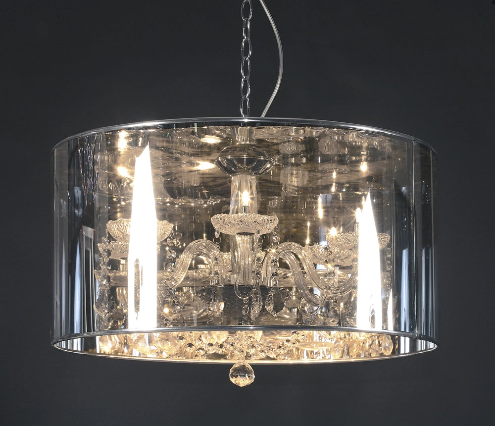 Lampadario in metacrilato trasparente cm. Ø.50 x H.78