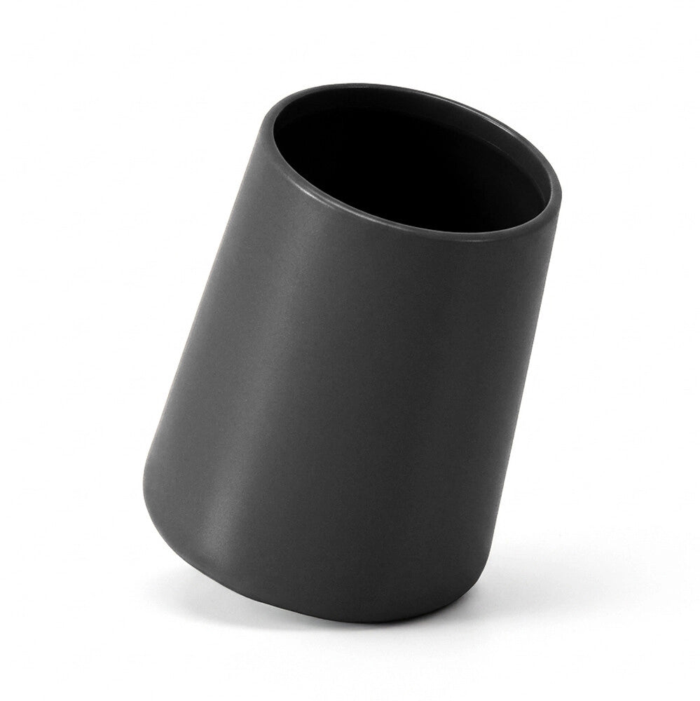 Porta spazzolino grigio design tondo in plastica Pop