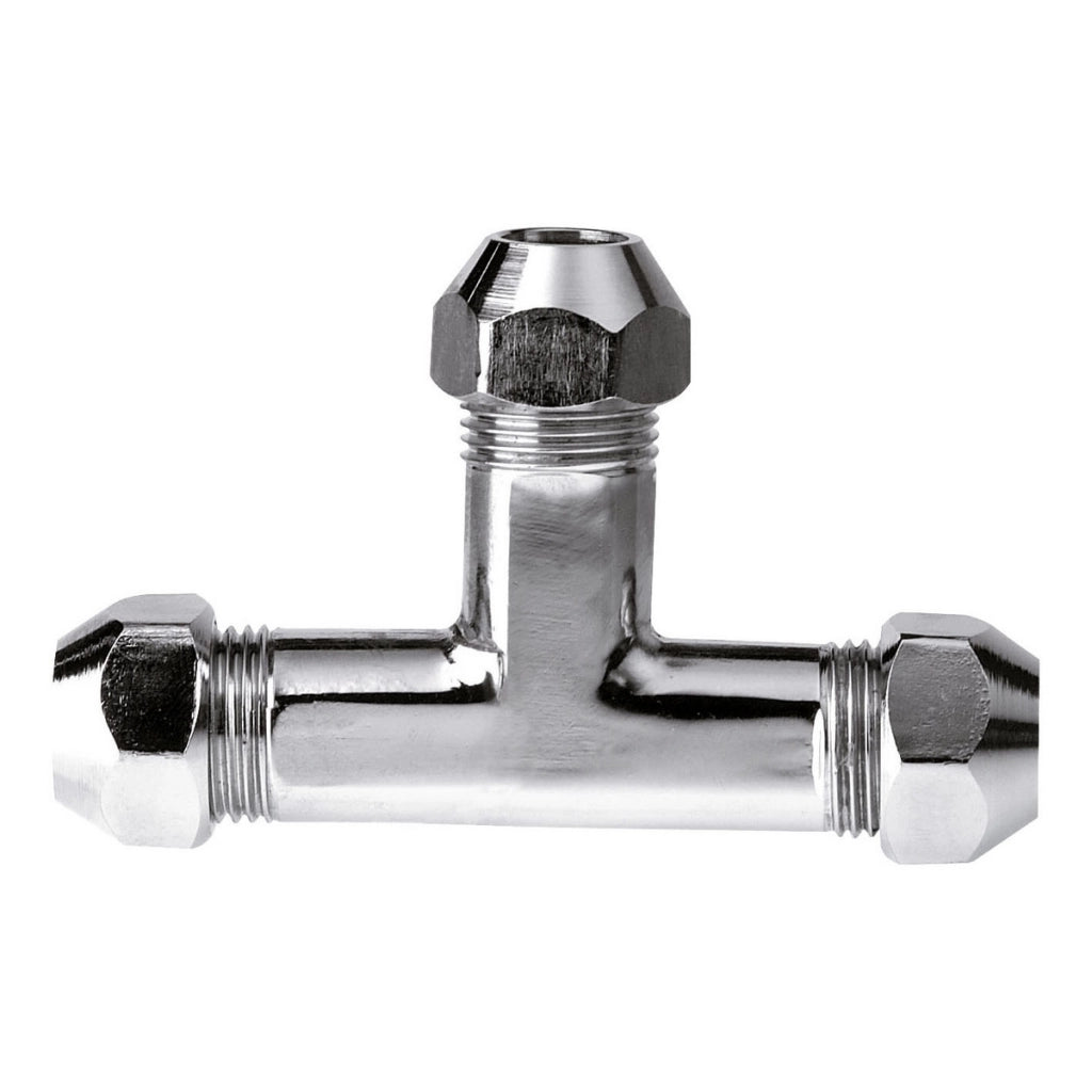 RACCORDO A T  CON GUARNIZIONE E DADI CONICI- 10x10x10 mm- Remer- pezzi 1