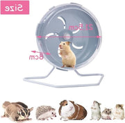 Ciclo per hamster 21,5cm ruota per hamster con supporto per topi, cavia, chinchilla - Blu grigio
