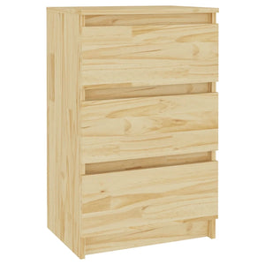 Comodino 40x29,5x64 cm in Legno Massello di Pino cod mxl 31188