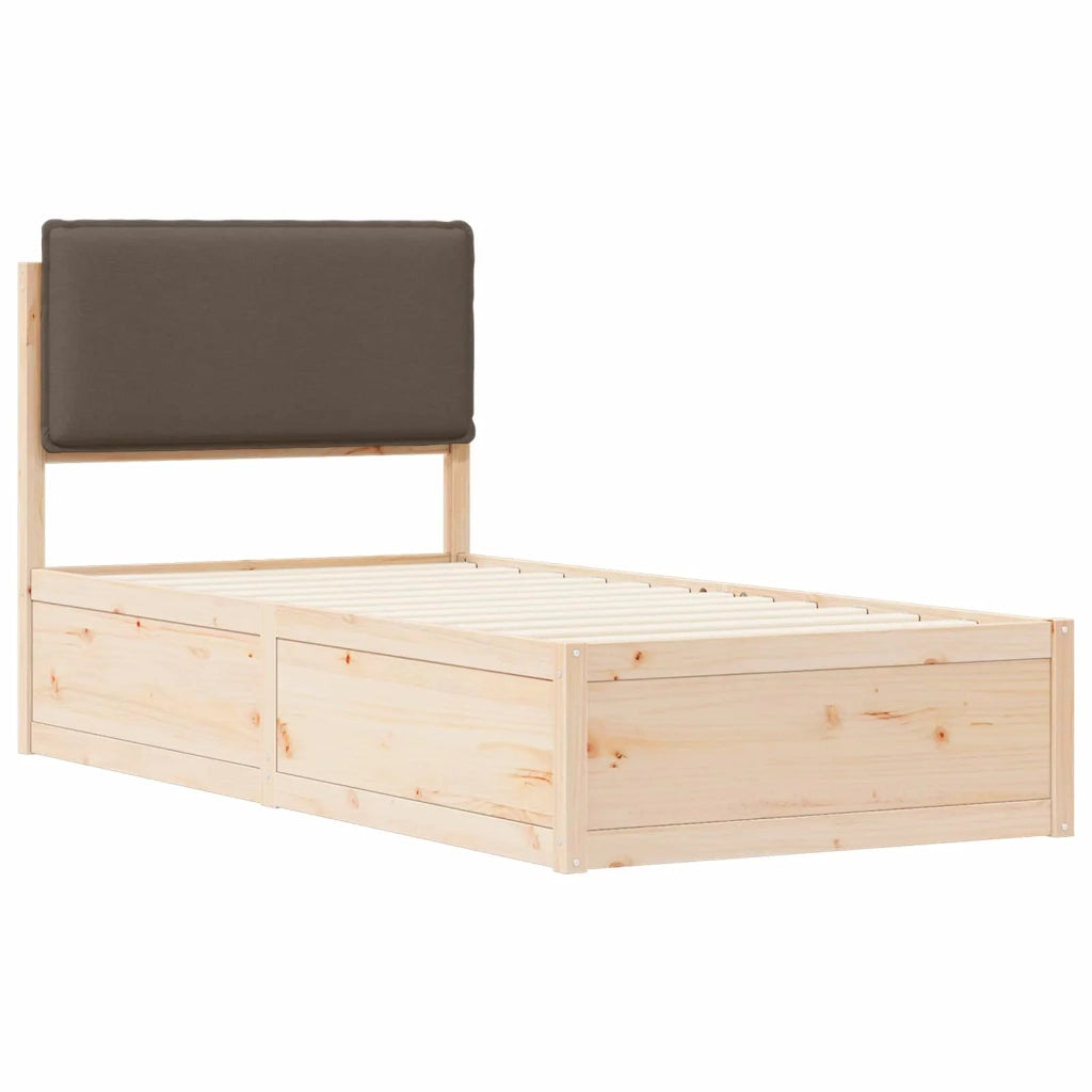 Letto con Testiera Rivestita Talpa 90 x 200 cm Pino massello 877587