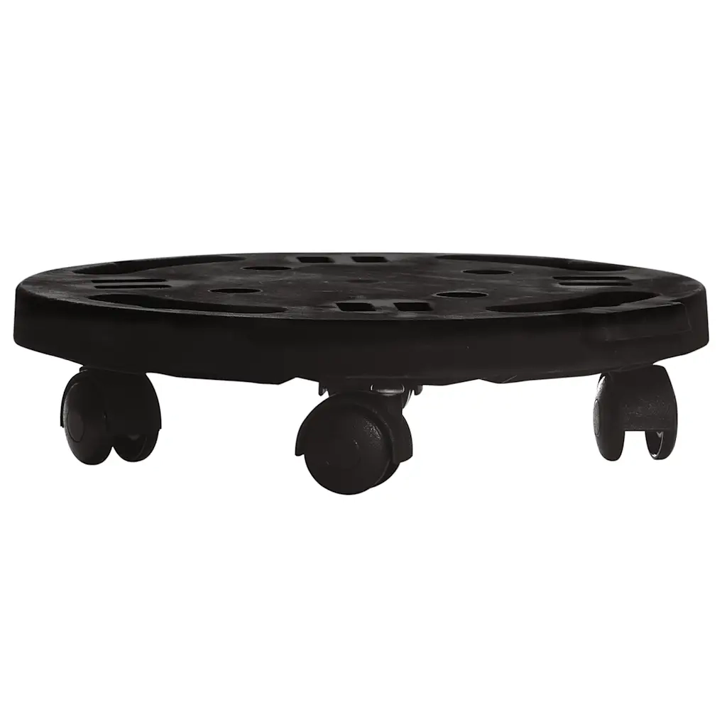 Carrelli per Piante con Ruote 2 pz Diametro 30 cm Neri 170 kg 3143915