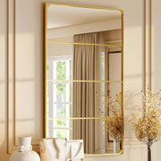 Specchio Muro Parete ¨C Zephmum ¨C Dorato Metallo 109x69 cm