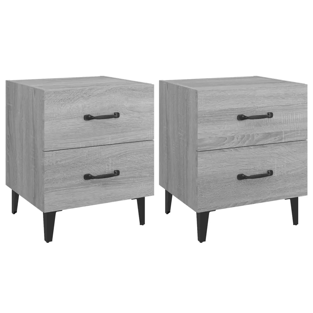 Comodini 2 pz Grigio Sonoma 40x35x47,5 cm cod mxl 30141
