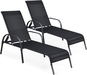 - Chaise da giardino, 2 pezzi, regolabili per giardino, sdraio, sdraio, sdraio, sdraio reclinabile