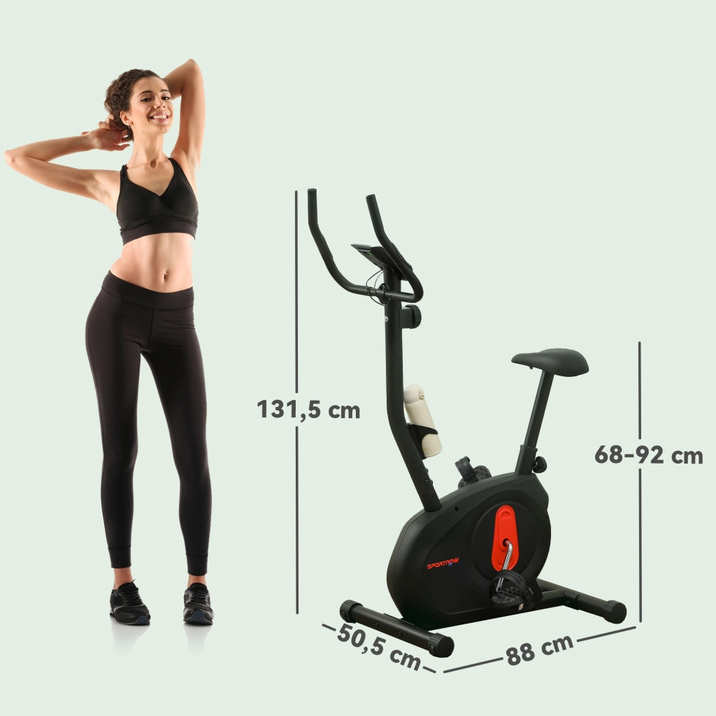 Cyclette con Resistenza Magnetica Regolabile ¨C Xylo ¨C Display LCD, Sedile Regolabile, 88x50,5x131,5 cm, Nero