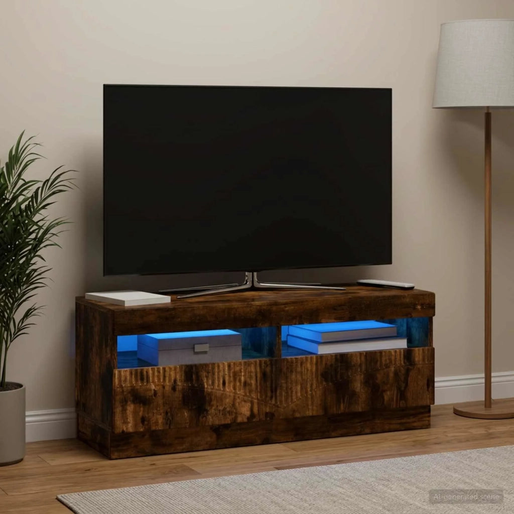 Mobile TV LED Rovere Fumo Legno ingegnerizzato 897430