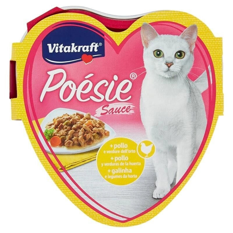 SET 5 CONFEZIONI POÉSIE SAUCE + POLLO E VERDURE DELL'ORTO 85 GR PER GATTO