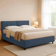 York, Letto Piazza e Mezza Sfoderabile Made in Italy, blu