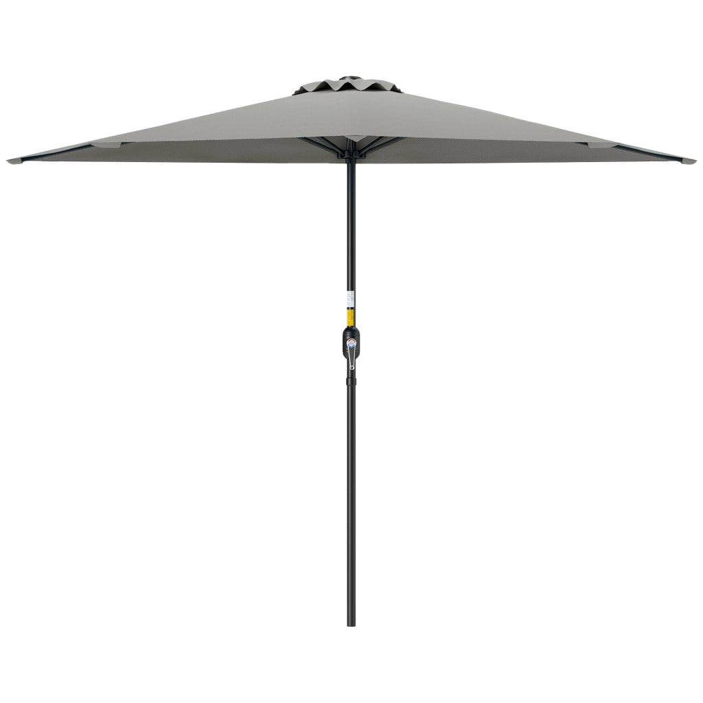 Ombrellone da Parete Mezzaluna ¨C zephmum ¨C Grigio Chiaro 2.7x2.4 m