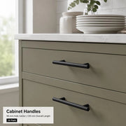 Furniture Handles, 10 Pieces, Black, 96 Mm, Stainless Steel