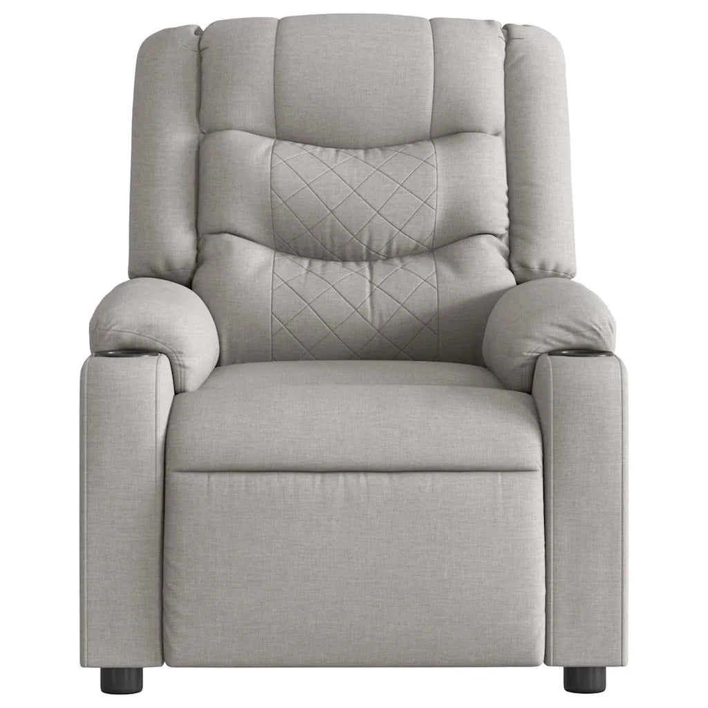 Poltrona Elettrica Reclinabile Grigio Nuvola in Tessuto 3310253