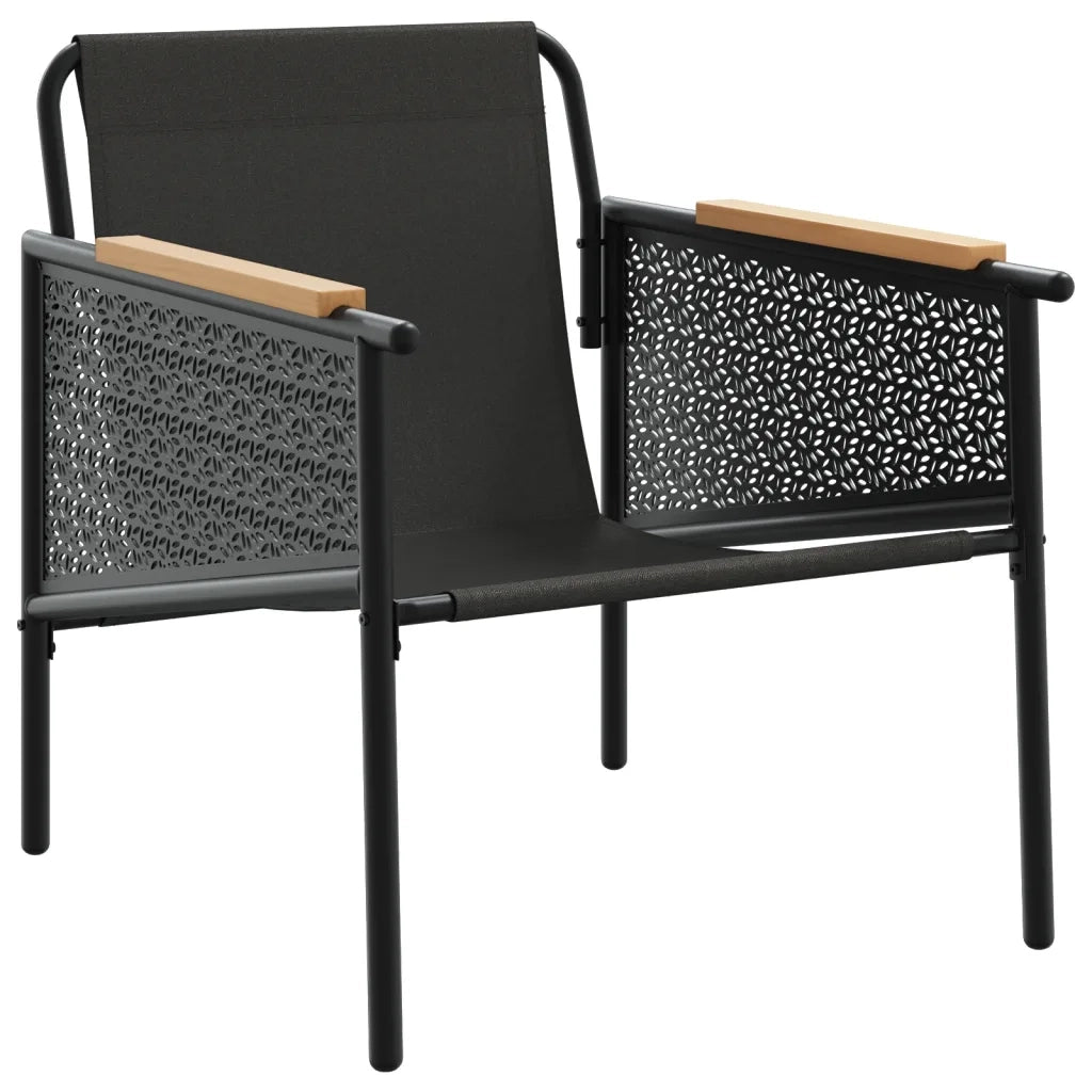 Set Mobili da Balcone 4 pz con Cuscini Nero in Acciaio 4009302