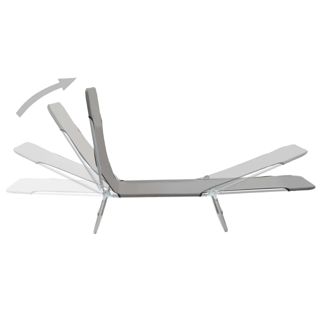 Lettini prendisole pieghevoli 182 cm 2 pezzi acciaio e tessuto grigio 02_0011934
