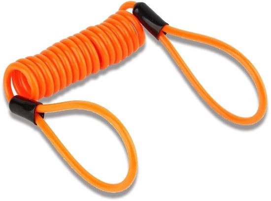 Cavo di sicurezza per motori leggero - adatto per motocicli/scooters/quads - stantuffo in acciaio con rivestimento in plastica - estensione di 120 cm - utilizzo multifunzionale - cavo di sicurezza
