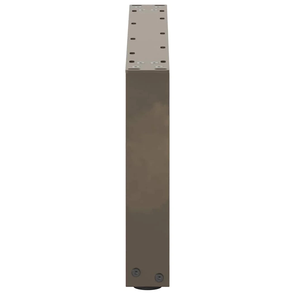 Set di 2 gambe robuste per tavolino da caffè a forma di U 70 x 30 cm con piedini regolabili stile moderno acciaio naturale 02_0057387