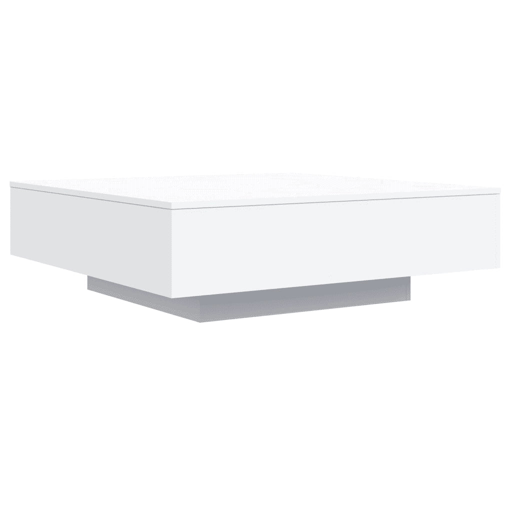 Tavolino da Soggiorno con Luci LED Bianco 100x100x31 cmcod mxl 134050