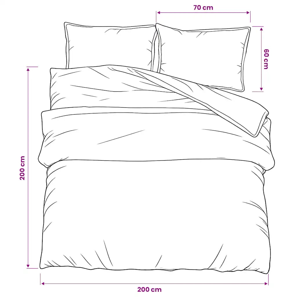 Set Copripiumino Grigio Scuro 200x200 cm in Cotone 136478