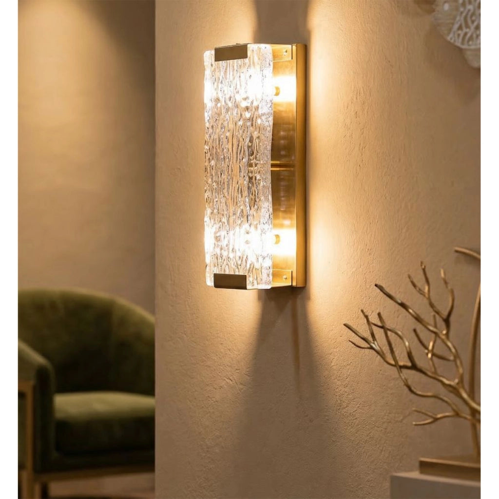 Lampada a Parete VKH59, Oro, Metallo, 36x15x10 cm