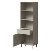 Biblioteca Pioraco, Libreria un Cassetto, 60x39x184h cm Beige