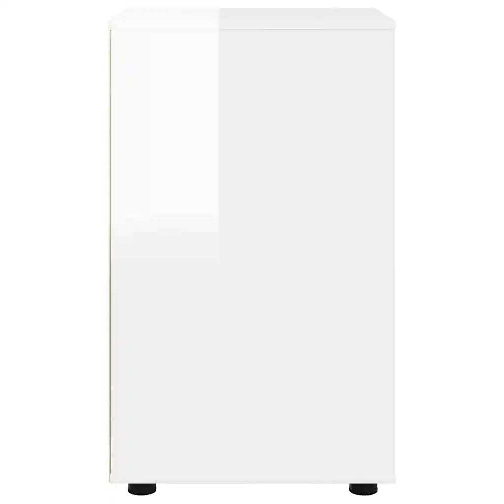 Armadio Bianco Lucido 40 x 48 x 81 cm Legno multistrato