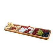 Vassoio Antipastiera in Legno con 3 Scomparti 46 x 12 x 3 cm