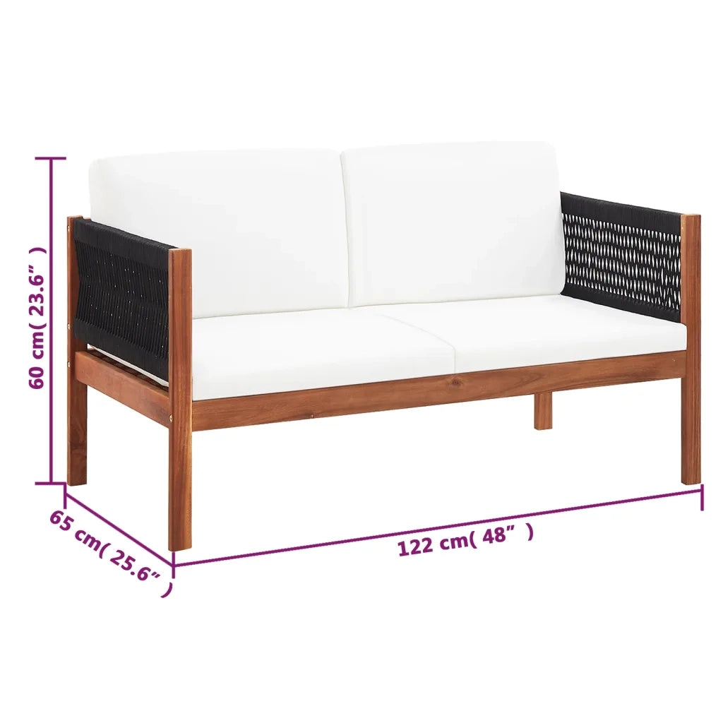 Set Divani da Giardino 4 pz in Legno Massello di Acacia cod mxl 35318