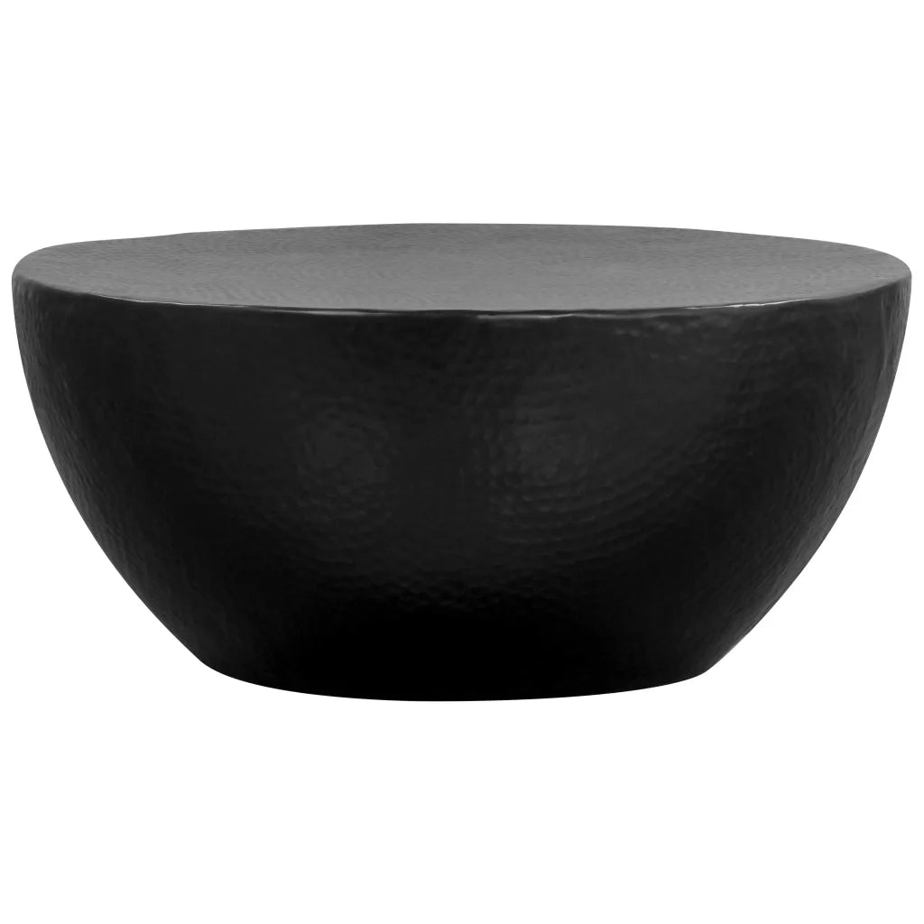 Tavolino da Salotto in Alluminio Martellato 70x30 cm Nero 246510