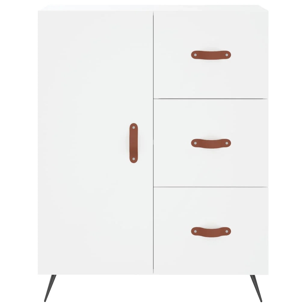 Buffet credenza cassettiera armadio mobile contenitore organizer cucina soggiorno salotto alto 69,5 x 34 x 180 cm legno ingegnerizzato bianco 02_0032564