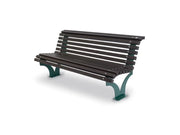 Panca Arkos 560 legno metallo 170x75x80h schienale senza braccioli Giochipark - RAL 6005
