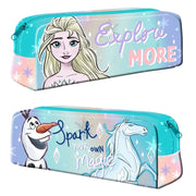 Trade Shop - Astuccio Tombolino Scuola Rettangolare Design Elsa Olaf Frozen Chiusura A Zip 10151404 -