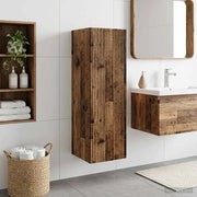 Mobiletto da Bagno a Muro Legno antico 33 x 34,5 x 60 cm 890540