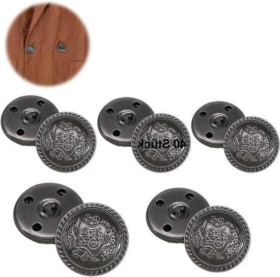 40 pezzi di chiodi da fuoco metallici - chiodi metallici antichi in stile vintage con canna in 5 stili e diverse dimensioni