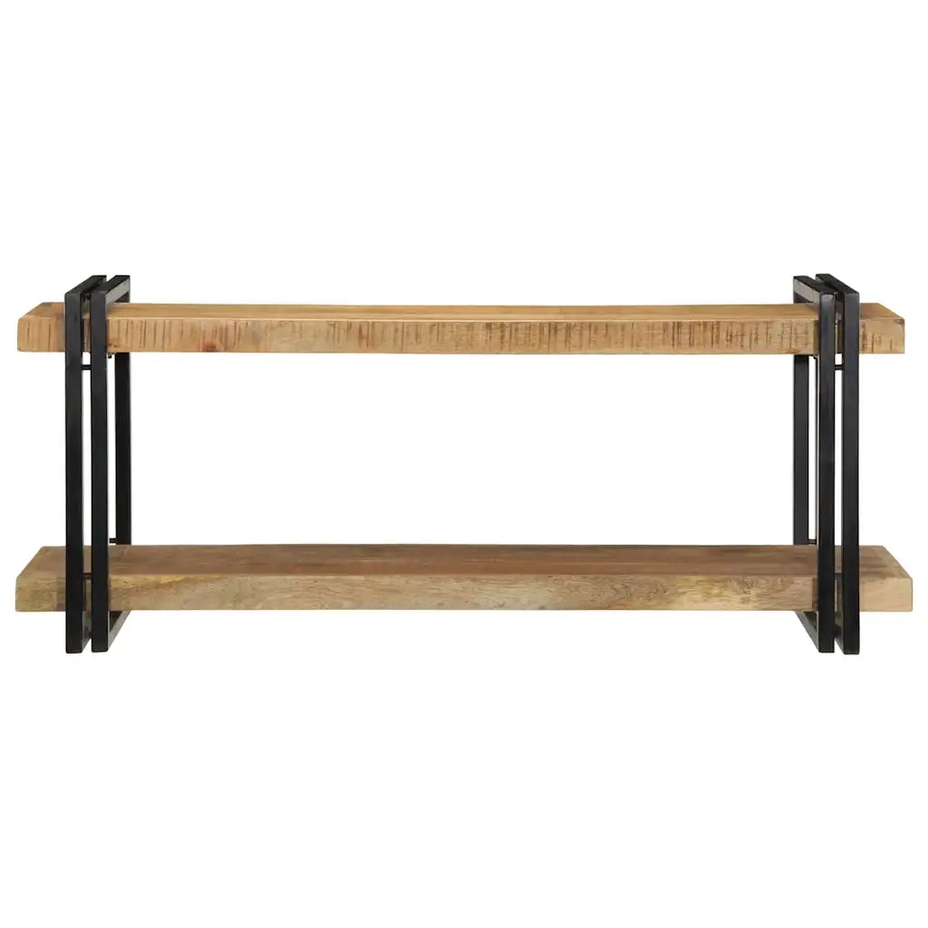 Mensola da Parete 110x33x45cm in Legno Massello di Mango Grezzo 4017488