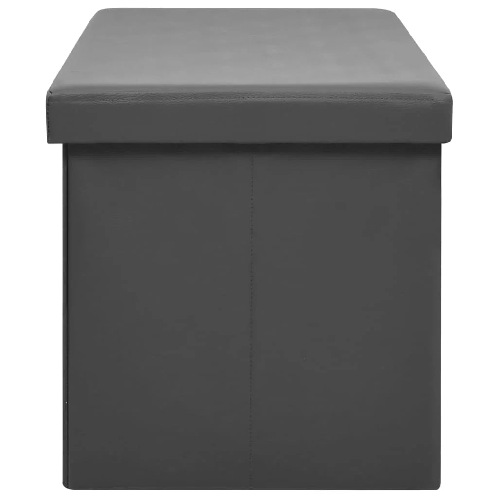 Panca contenitore pieghevole 110 x 38 x 38 cm PVC grigio 02_0010991