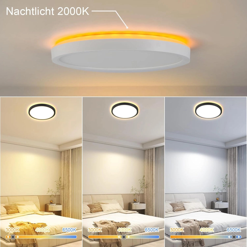 ZMH Lampada da soffitto plafoniera LED minimalista 22cm 18W per cucina