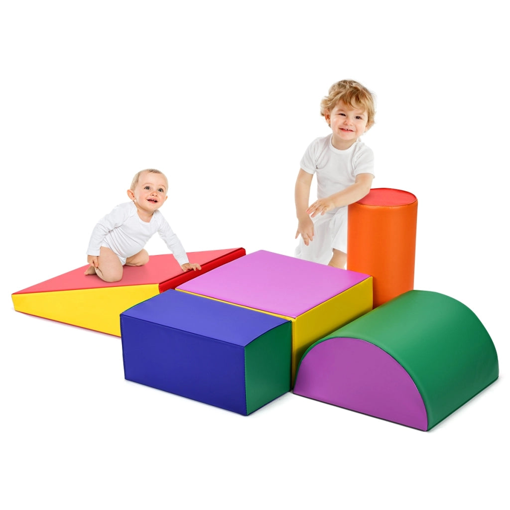 Set di 5 blocchi giocattoli per bambini con diverse forme e colori Set da gioco in schiuma per arrampicata